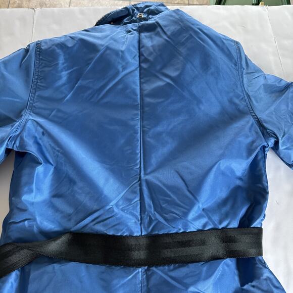 Charmoll Igloo Vtg Snowmobile suit Men Sz L 70s Boot Strap Blue Zip 25” Inseam - Picture 11 of 16